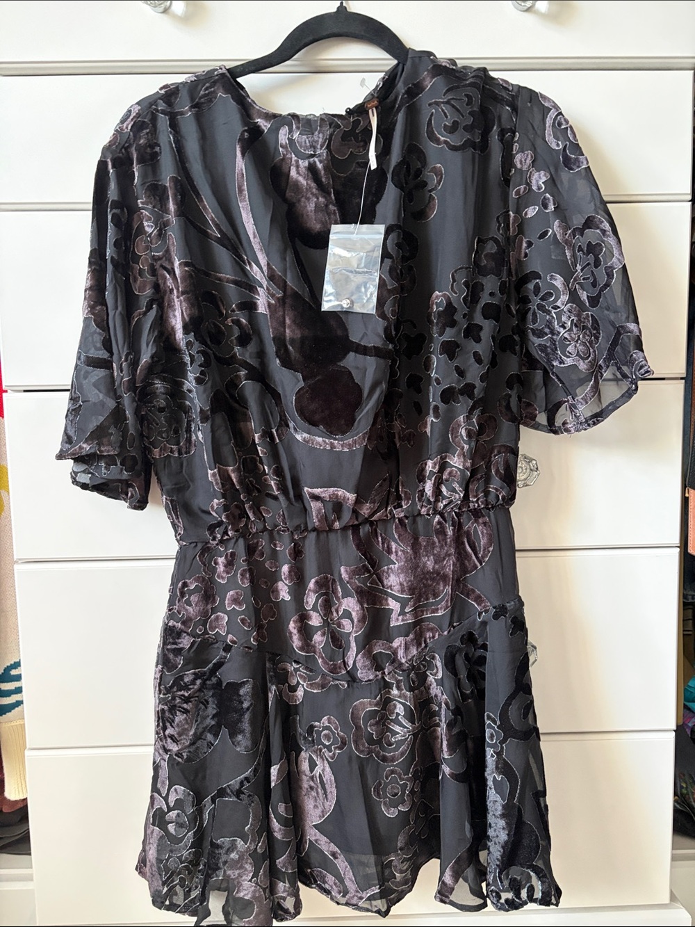 Manuka Burnout Velvet Mini Dress - Picture 4 of 5